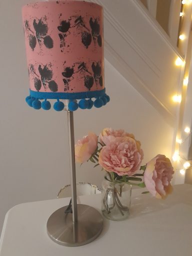 Abstract with Turquoise Pom Poms